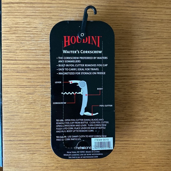 Houdini Magnetic  Waiter's Corkscrew - Picture 5 of 7